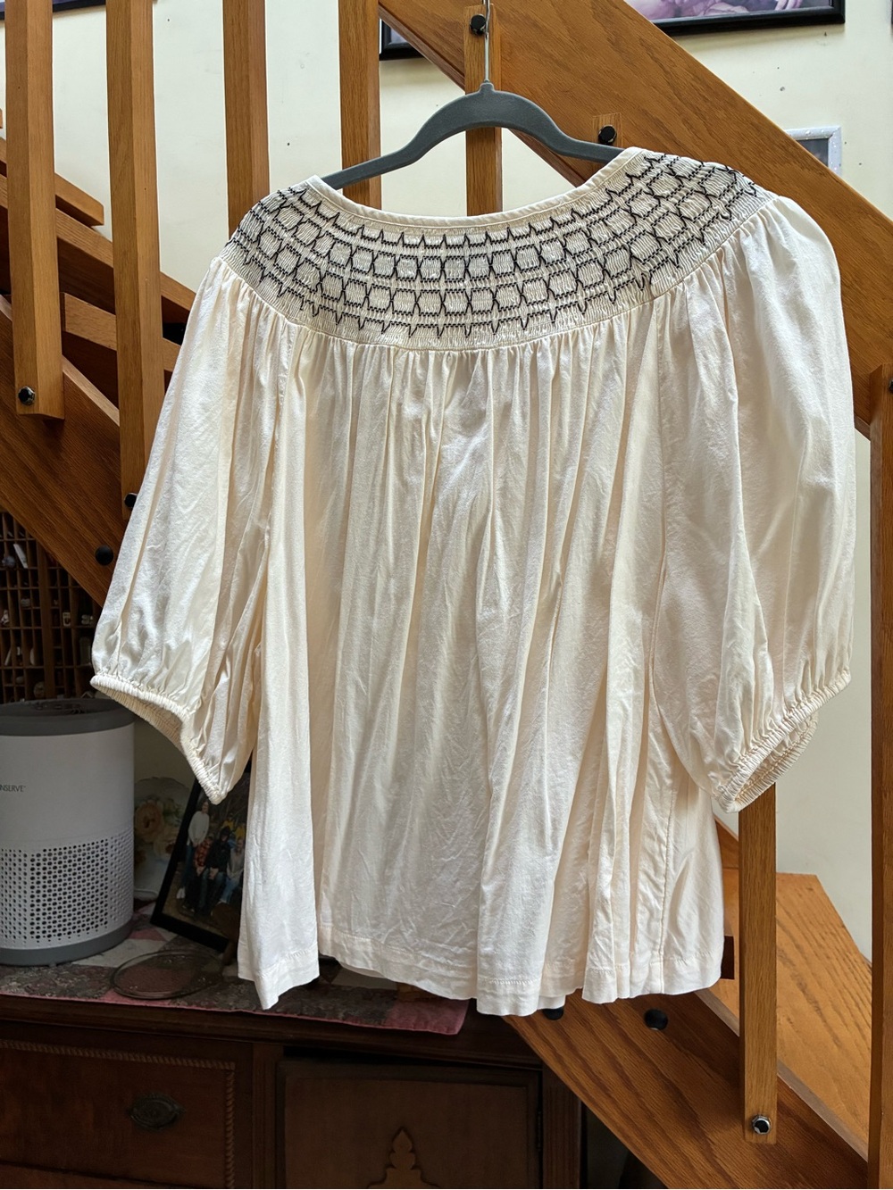 NWOT Boho Embroidered Peasant Top - Cream Old Navy XXL - Picture 4 of 5